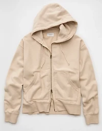 Chandail à capuchon Laidback Luxe avec glissière pleine longueur AE