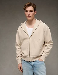 Chandail à capuchon Laidback Luxe avec glissière pleine longueur AE