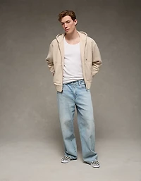 Chandail à capuchon Laidback Luxe avec glissière pleine longueur AE