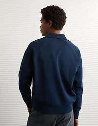 AE 24/7 Long-Sleeve Rugby Polo Sweatshirt