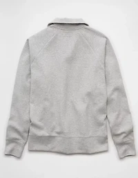 AE 24/7 Long-Sleeve Rugby Polo Sweatshirt