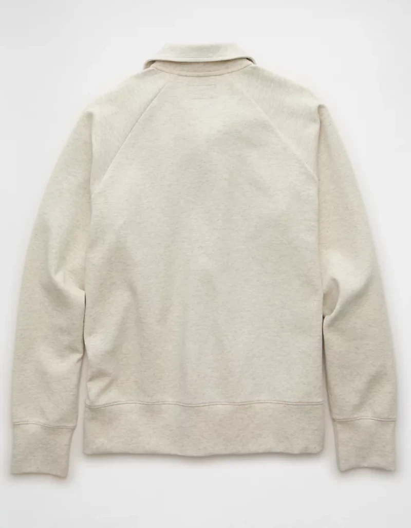 AE 24/7 Long-Sleeve Rugby Polo Sweatshirt