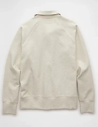 AE 24/7 Long-Sleeve Rugby Polo Sweatshirt