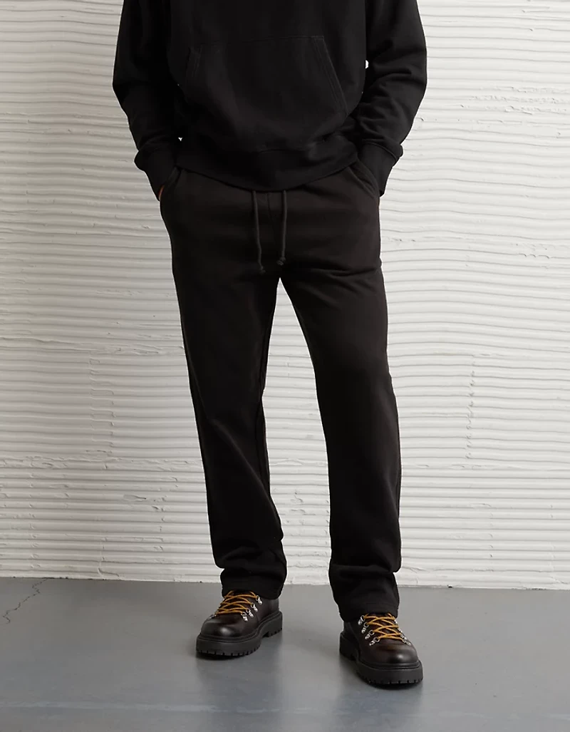 AE Laidback Luxe Heavyweight Open-Hem Sweatpant