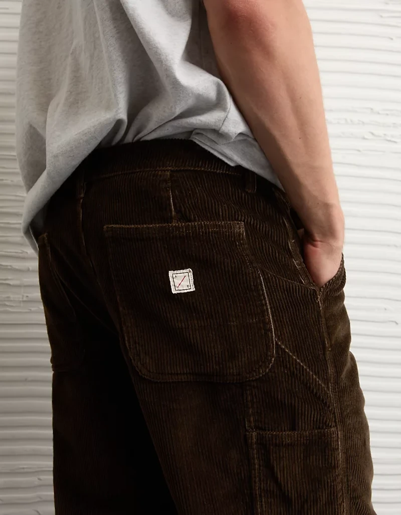 Pantalon de menuisier lâche en velours côtelé AE