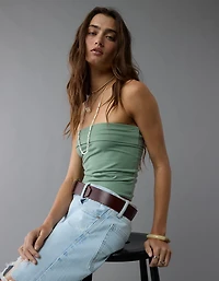 AE It Knit Foldover Tube Top