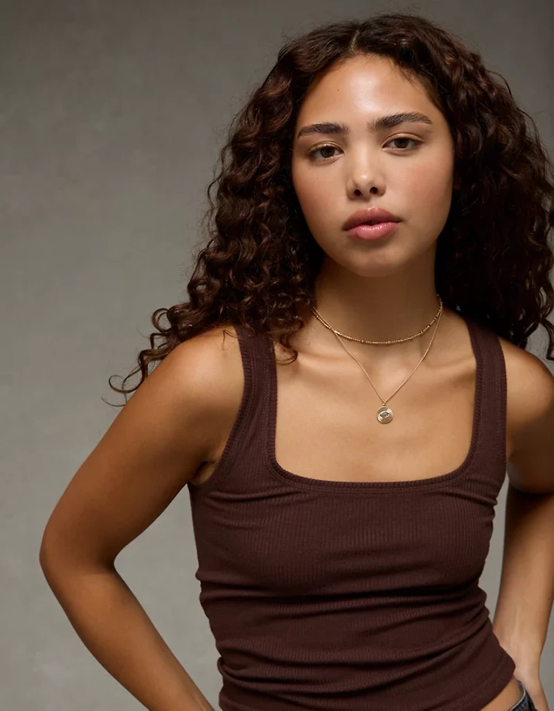 AE Square Neck Plush Tank Top