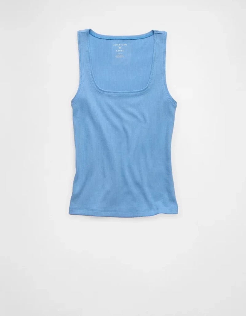 Débardeur pelucheux à décolleté carré AE