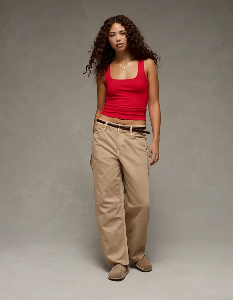 Débardeur pelucheux à décolleté carré AE