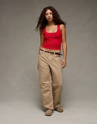 Débardeur pelucheux à décolleté carré AE