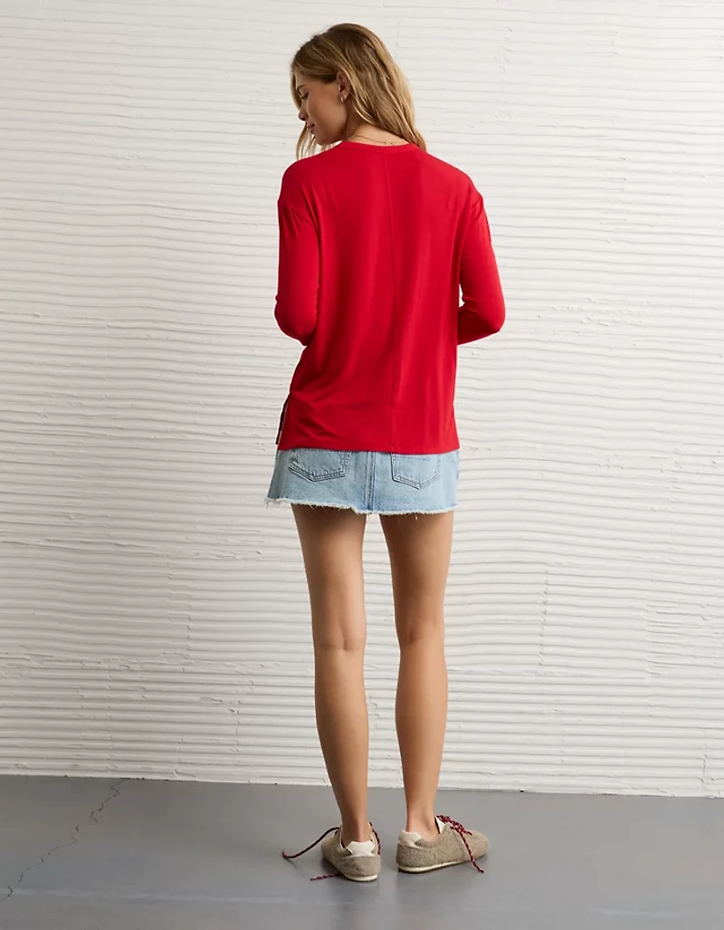 Petit t-shirt à manches longues Doux et sexy AE