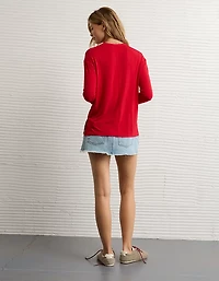 Petit t-shirt à manches longues Doux et sexy AE