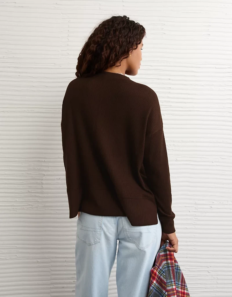 AE Long Sleeve Plush Crew Neck Top