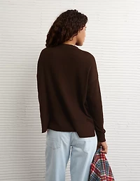 AE Long Sleeve Plush Crew Neck Top