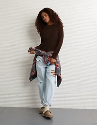 AE Long Sleeve Plush Crew Neck Top