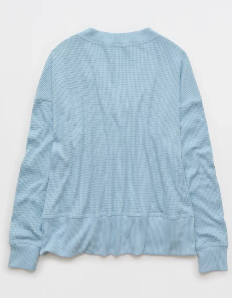 AE Long Sleeve Plush V-Neck Top