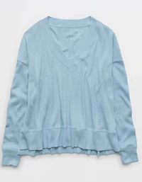 AE Long Sleeve Plush V-Neck Top