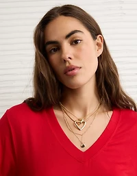 T-shirt à encolure en V Doux et sexy AE