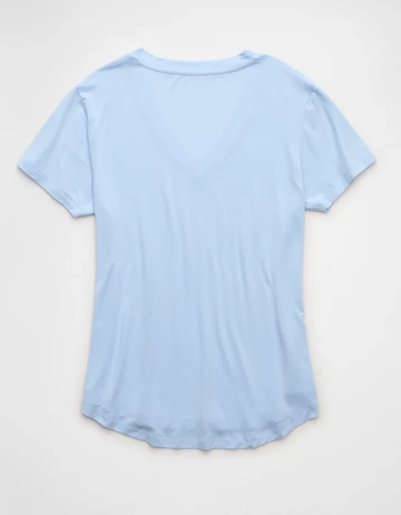 T-shirt à encolure en V Doux et sexy AE