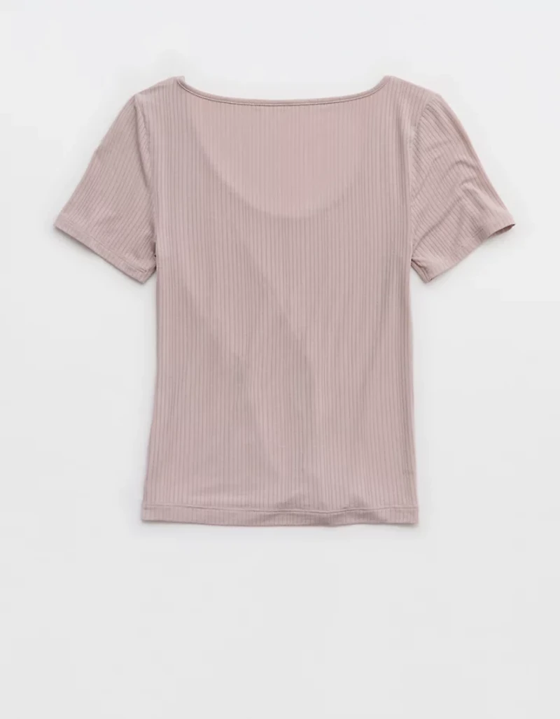 Superchill Modal Rib Short Sleeve Scoop T-Shirt