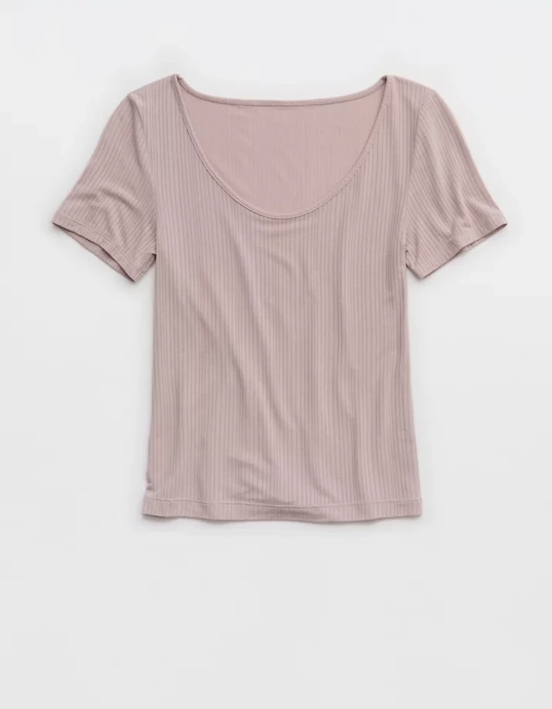 Superchill Modal Rib Short Sleeve Scoop T-Shirt