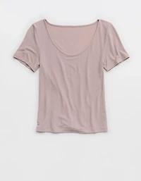 Superchill Modal Rib Short Sleeve Scoop T-Shirt