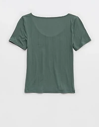 Superchill Modal Rib Short Sleeve Scoop T-Shirt