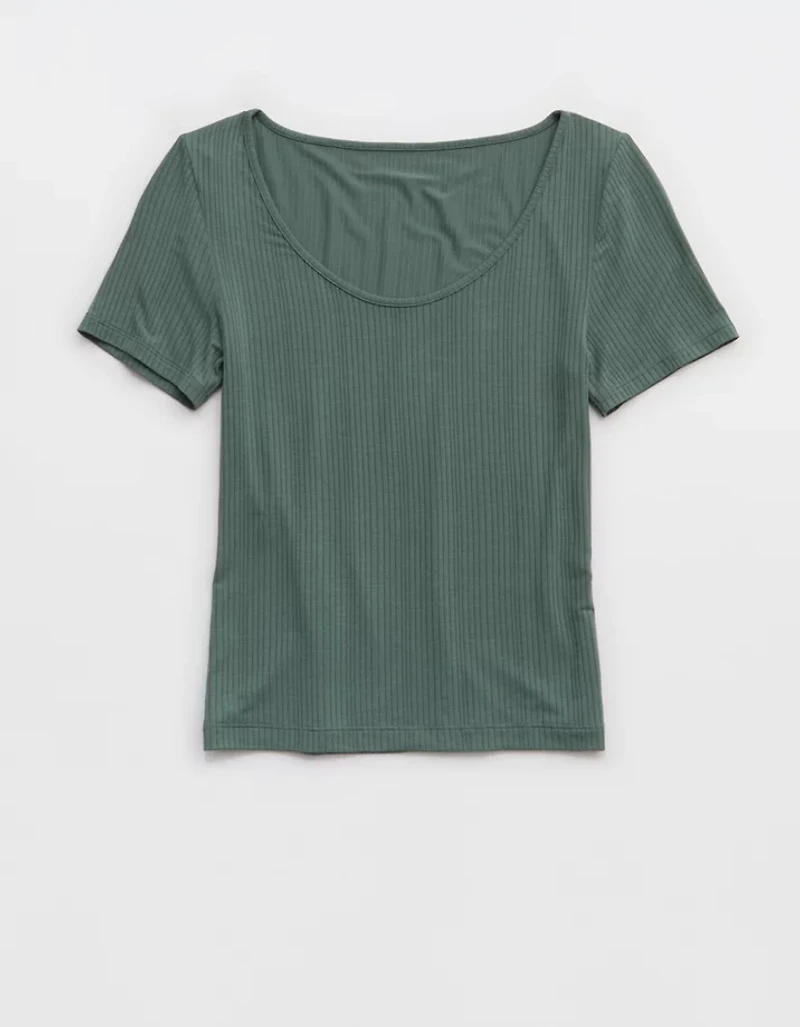 Superchill Modal Rib Short Sleeve Scoop T-Shirt