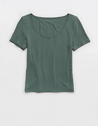 Superchill Modal Rib Short Sleeve Scoop T-Shirt