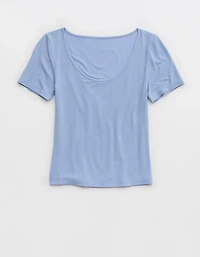 Superchill Modal Rib Short Sleeve Scoop T-Shirt