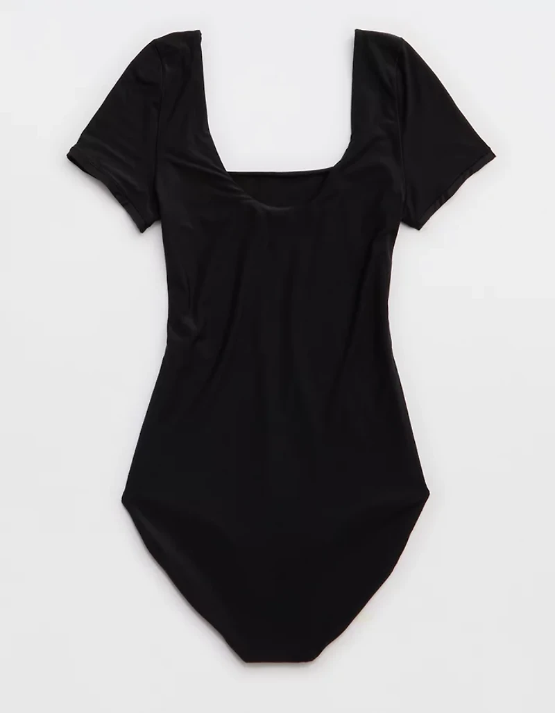 SMOOTHEZ Short Sleeve Square Neck Bodysuit