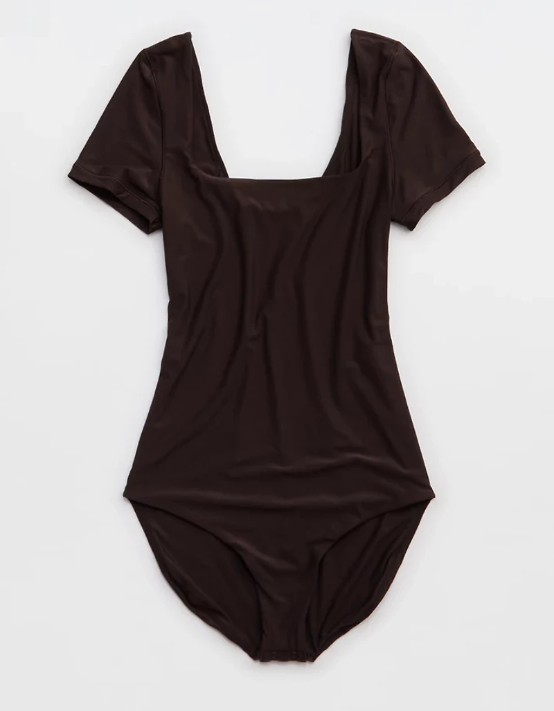 SMOOTHEZ Short Sleeve Square Neck Bodysuit
