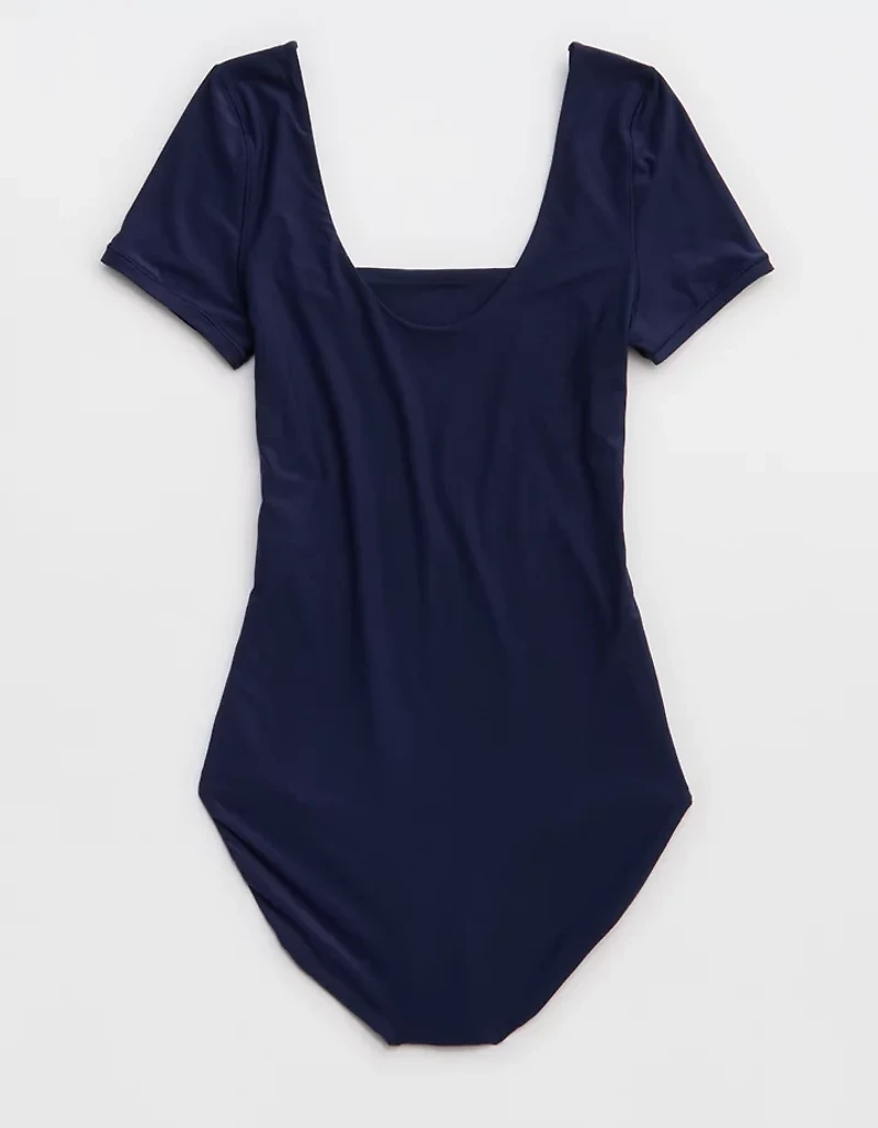 SMOOTHEZ Short Sleeve Square Neck Bodysuit