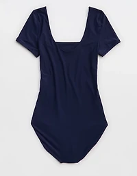 SMOOTHEZ Short Sleeve Square Neck Bodysuit