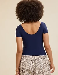 SMOOTHEZ Short Sleeve Square Neck Bodysuit