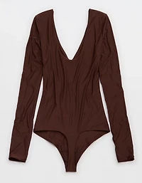 SMOOTHEZ Long Sleeve Plunge Bodysuit