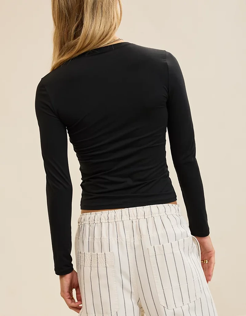 SMOOTHEZ Cotton Blend BESTEES Long Sleeve Crew T-Shirt