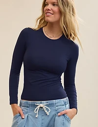 SMOOTHEZ Cotton Blend BESTEES Long Sleeve Crew T-Shirt