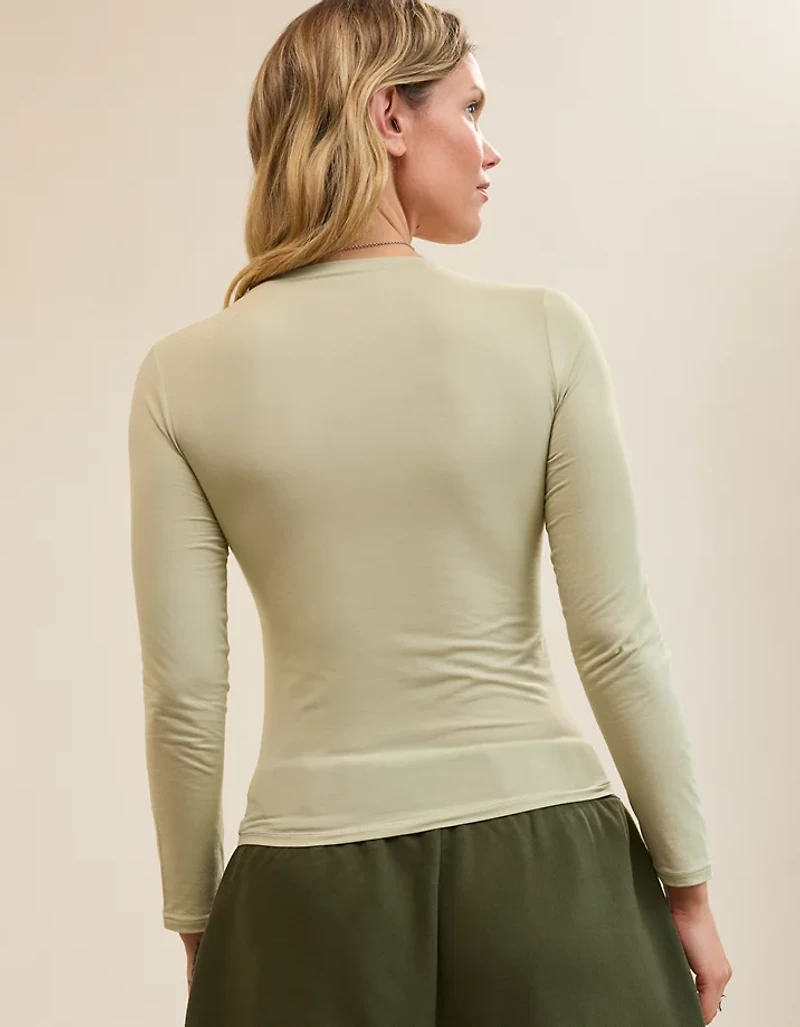 SMOOTHEZ Cotton Blend BESTEES Long Sleeve Crew T-Shirt