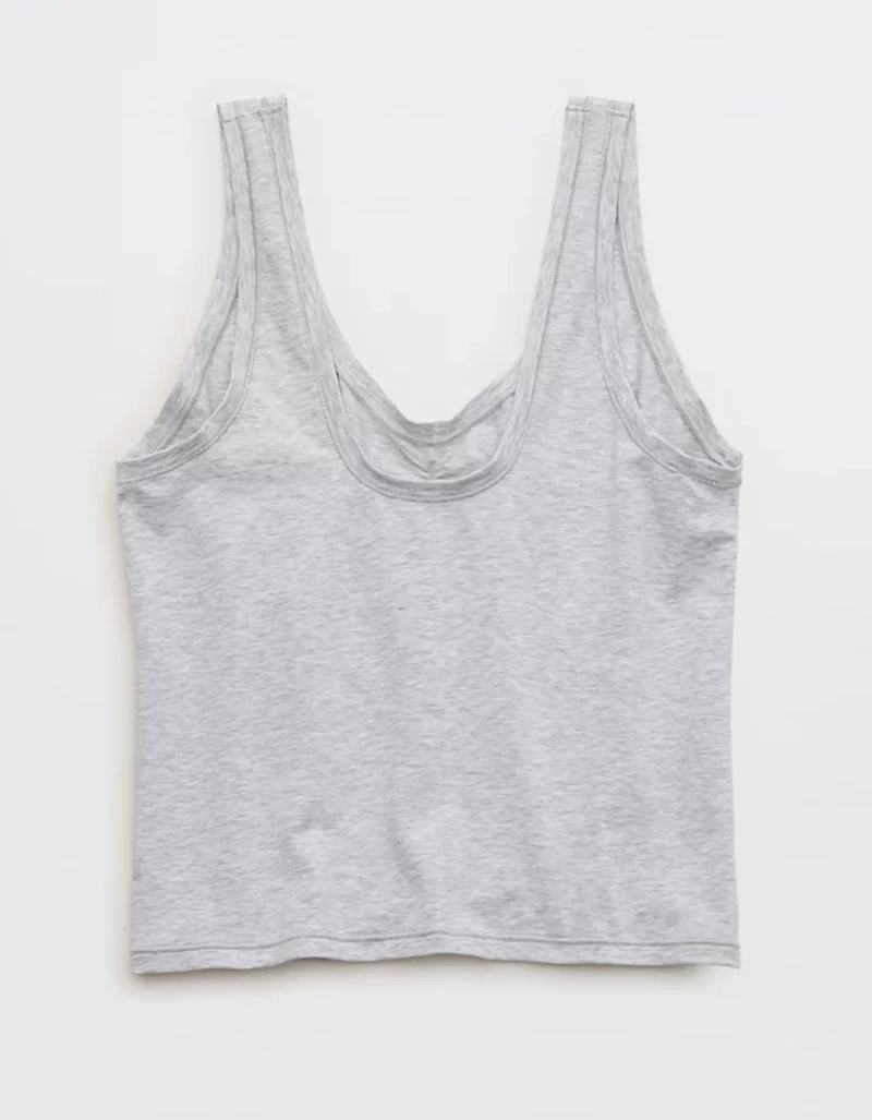 SMOOTHEZ Cotton Blend Ruched Tank Top