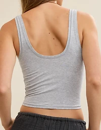 SMOOTHEZ Cotton Blend Ruched Tank Top