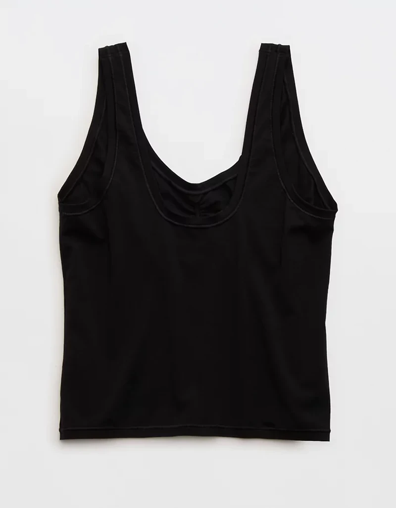 SMOOTHEZ Cotton Blend Ruched Tank Top