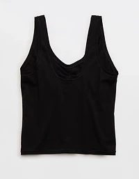 SMOOTHEZ Cotton Blend Ruched Tank Top