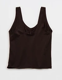 SMOOTHEZ Cotton Blend Ruched Tank Top