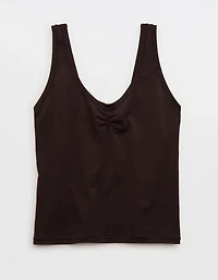SMOOTHEZ Cotton Blend Ruched Tank Top