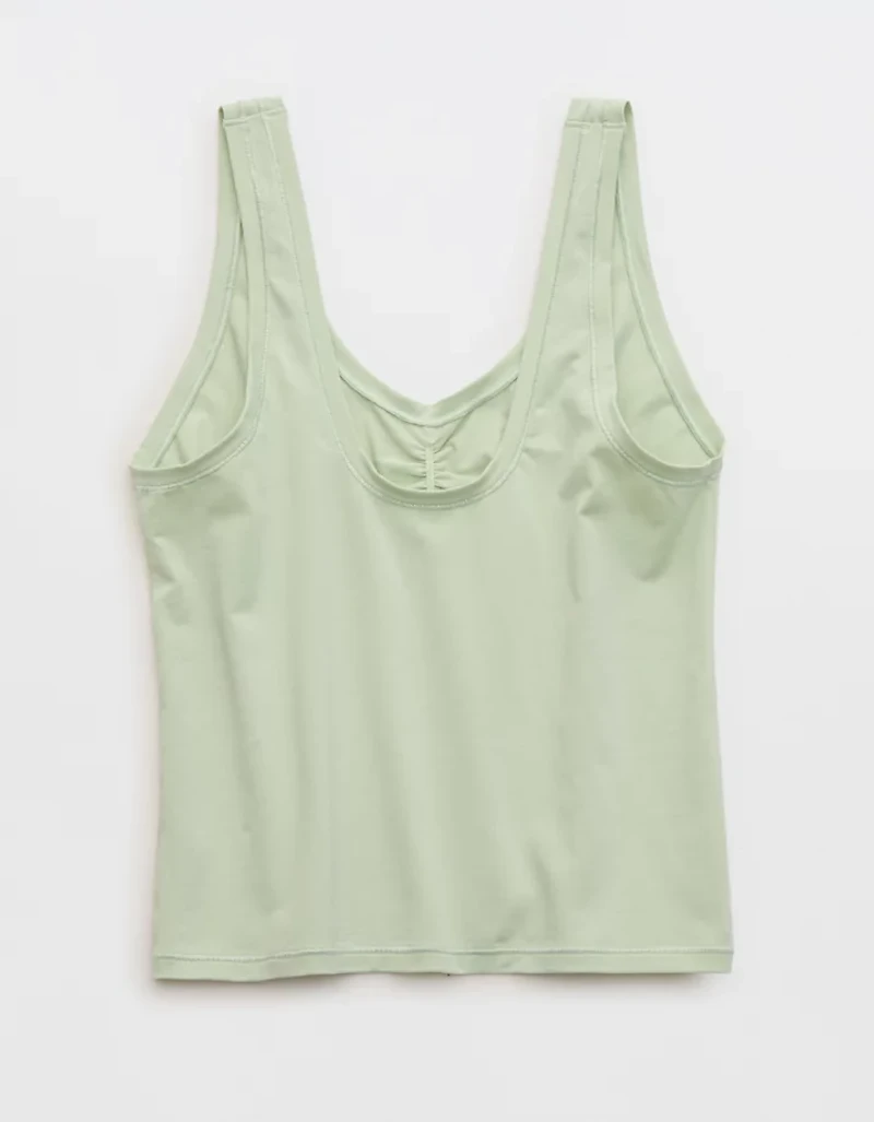 SMOOTHEZ Cotton Blend Ruched Tank Top