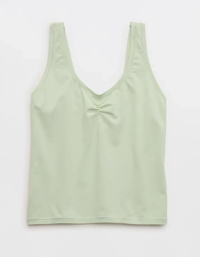 SMOOTHEZ Cotton Blend Ruched Tank Top