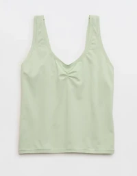 SMOOTHEZ Cotton Blend Ruched Tank Top