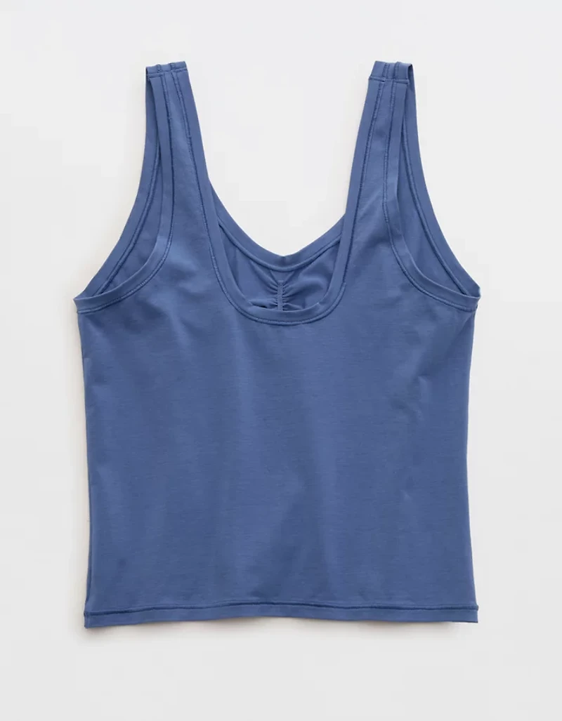 SMOOTHEZ Cotton Blend Ruched Tank Top