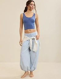 SMOOTHEZ Cotton Blend Ruched Tank Top